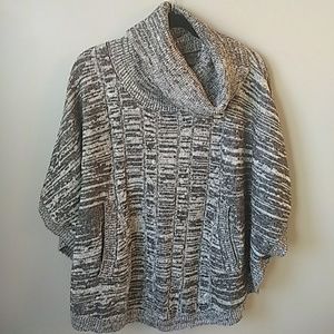 Poncho-style sweater
